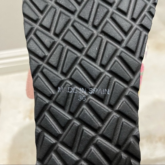 Manebi x LoveShackFancy Size 36 Floral Slide Platform Sandals Buckle - Picture 8 of 8